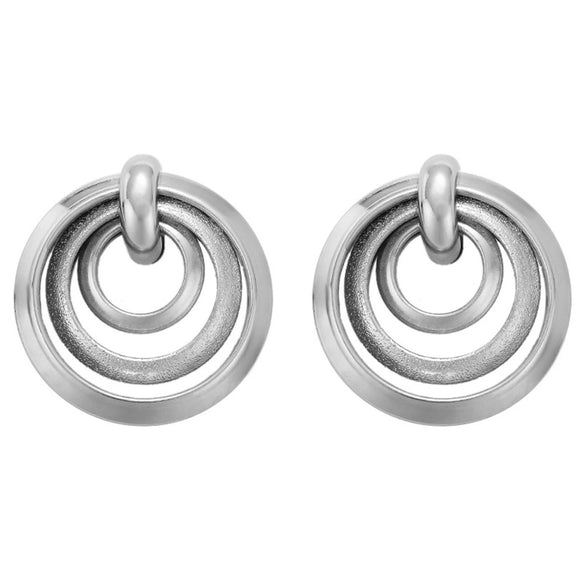 Wholesale Women's Exaggerated Creative Personality Fashion Alloy Inlaid Rhinestone Big Circle Geometric Electroplated Earrings