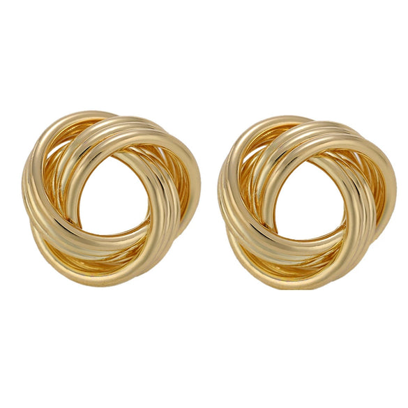Wholesale Women's Exaggerated Creative Personality Fashion Alloy Inlaid Rhinestone Big Circle Geometric Electroplated Earrings