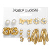 Wholesale Women's Exaggerated Creative Personality Fashion Alloy Inlaid Rhinestone Big Circle Geometric Electroplated Earrings