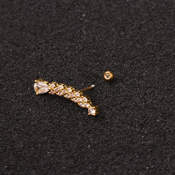 Wholesale Women's Exaggerated Crown Metal Inlaid Zircon Earrings