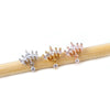 Wholesale Women's Exaggerated Crown Metal Inlaid Zircon Earrings