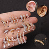 Wholesale Women's Exaggerated Crown Metal Inlaid Zircon Earrings