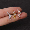 Wholesale Women's Exaggerated Crown Metal Inlaid Zircon Earrings