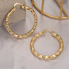 Wholesale Women's Exaggerated Geometric Copper Earrings With Electroplating Design