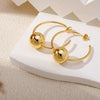 Wholesale Women's Exaggerated Geometric Copper Earrings With Electroplating Design