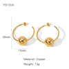 Wholesale Women's Exaggerated Geometric Copper Earrings With Electroplating Design