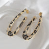 Wholesale Women's Exaggerated Geometric Copper Earrings With Snake Leopard Python Patterns Twocolor Electroplating