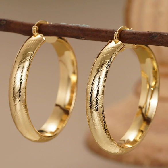Wholesale Women's Exaggerated Geometric Copper Electroplated Earrings Jewelry