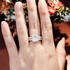 Wholesale Women's Exaggerated Geometric Copper Ring With Zirconia For Fashion Accessory