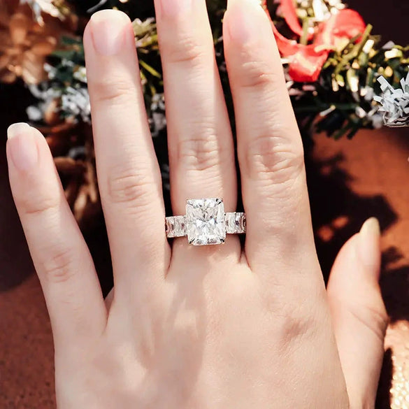Wholesale Women's Exaggerated Geometric Copper Ring With Zirconia For Fashion Accessory