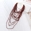 Wholesale Women's Exaggerated Geometric Handwoven Multilayer Beaded Necklace