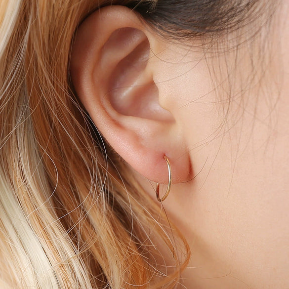 Wholesale Women's Exaggerated Geometric Metal Circle Earrings With Electroplating Design