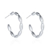 Wholesale Women's Exaggerated Geometric Metal Circle Earrings With Electroplating Design
