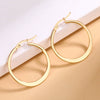 Wholesale Women's Exaggerated Geometric Metal Circle Earrings With Electroplating Design