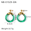 Wholesale Women's Exaggerated Geometric Spiral Acrylic Stainless Steel Earrings With 18K Vacuum Plating In Furnace