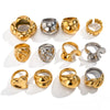Wholesale Women's Exaggerated Geometric Stainless Steel Ring With 18K Gold Plated Electroplating