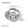 Wholesale Women's Exaggerated Geometric Stainless Steel Ring With 18K Gold Plated Electroplating