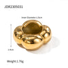 Wholesale Women's Exaggerated Geometric Stainless Steel Ring With 18K Gold Plated Electroplating