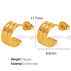 Wholesale Women's Exaggerated Geometric 316L Stainless Steel Earrings With Electroplating