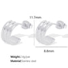 Wholesale Women's Exaggerated Geometric 316L Stainless Steel Earrings With Electroplating