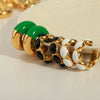 Wholesale Women's Exaggerated Geometric 316L Stainless Steel Gold Plated Ushaped Strip Enamel Oil Drop Earrings Jewelry