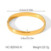 Wholesale Women's Exaggerated Gold Electroplated Stainless Steel Open Bracelet Jewelry