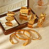 Wholesale Women's Exaggerated Gold Electroplated Stainless Steel Open Bracelet Jewelry