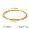 Wholesale Women's Exaggerated Gold Electroplated Stainless Steel Open Bracelet Jewelry
