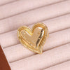 Wholesale Women's Exaggerated Heartshaped Copper Ring With Electroplating