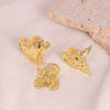 Wholesale Women's Exaggerated Heartshaped Copper Ring With Electroplating