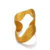 Wholesale Women's Exaggerated Irregular Shaped Line Ring In Geometric Pattern Made Of Stainless Steel With Electroplating