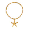 Wholesale Women's Exaggerated Minimalist Ins Style Hammered Star Pendant Necklace With Heavy Chain 18K Real Gold Plated Stainless Steel
