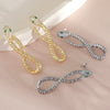 Wholesale Women's Exaggerated Snakeshaped Copper Goldplated Diamond Earrings