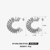 Wholesale Women's Exaggerated Stainless Steel Cshaped Geometric Electroplated Rotating Earrings