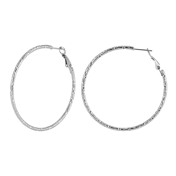 Wholesale Women's Exaggerated Y2k Style Geometric Round Gold Hoop Earrings Made Of 304 Stainless Steel With Electroplating
