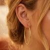 Wholesale Women's Exaggerated Y2k Style Geometric Round Gold Hoop Earrings Made Of 304 Stainless Steel With Electroplating