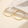 Wholesale Women's Exaggerated Y2k Style Geometric Round Gold Hoop Earrings Made Of 304 Stainless Steel With Electroplating