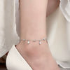 Wholesale Women's Exotic Drop Shape Tassel S925 Sterling Silver Zircon Accessories
