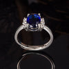 Wholesale Women's Exotic Geometric Copper Platinumplated Ring With Ruby And Amethyst