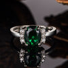 Wholesale Women's Exotic Geometric Copper Platinumplated Ring With Ruby And Amethyst