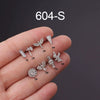 Wholesale Women's Exotic Geometric Metal Electroplated Totem Puncture Earrings