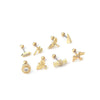 Wholesale Women's Exotic Geometric Metal Electroplated Totem Puncture Earrings