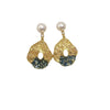Wholesale Women's Exquisite Highend Exaggerated Natural Freshwater Pearl Round Oblate Earrings