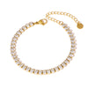 Wholesale Women's Exquisite Light Luxury Highend Electroplated Stainless Steel And 18K Heart Shape And Geometric Bracelet With Inlaid Zircon Design