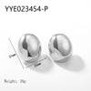 Wholesale Women's Exquisite Stainless Steel Earrings With Geometric Design 18K Gold Plated By Vacuum Real Gold Electroplating In Pvd Furnace