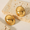 Wholesale Women's Exquisite Stainless Steel Earrings With Geometric Design 18K Gold Plated By Vacuum Real Gold Electroplating In Pvd Furnace