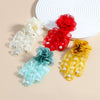 Wholesale Women's Fabric Pearl Inlaid Flower Earrings