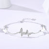 Wholesale Women's Fairy Style Butterfly Bracelet S925 Sterling Silver Shell Inlaid