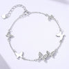 Wholesale Women's Fairy Style Butterfly Bracelet S925 Sterling Silver Shell Inlaid