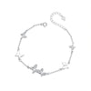 Wholesale Women's Fairy Style Butterfly Bracelet S925 Sterling Silver Shell Inlaid